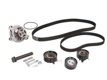 Distributie - Set distributie potrivit AUDI A6 C4; VW CALIFORNIA T4 CAMPER, LT 28-35 II, LT 28-46 II, TRANSPORTER T4 2.4D/2.5D 1990-2006 (curea + intinzator + pompa apa)