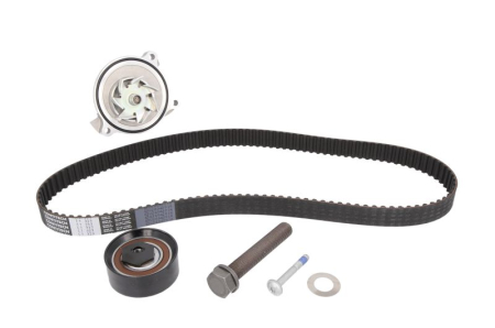 Distributie - Set distributie potrivit AUDI A6 C4; VW CALIFORNIA T4 CAMPER, LT 28-35 II, LT 28-46 II, TRANSPORTER T4 2.4D/2.5D 1990-2006 (curea + intinzator + pompa apa)