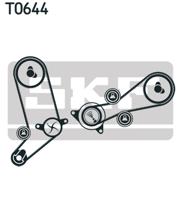 Set distributie (curea + intinzator + pompa apa) potrivit VOLVO 850, S70, S80 I, V70 I, V70 II 2.5D 08.95-08.07 [2]