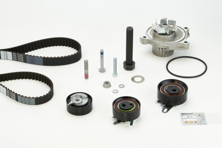 Set distributie potrivit AUDI A6 C4; VW CALIFORNIA T4 CAMPER, LT 28-35 II, LT 28-46 II, TRANSPORTER T4 2.4D/2.5D 1990-2006 (curea + intinzator + pompa apa) [1]