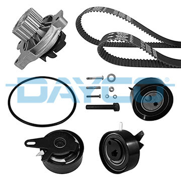 Set distributie potrivit AUDI A6 C4; VW LT 28-35 II, LT 28-46 II, TRANSPORTER T4 2.4D/2.5D 1990-2006 (curea + intinzator + pompa apa) [1]