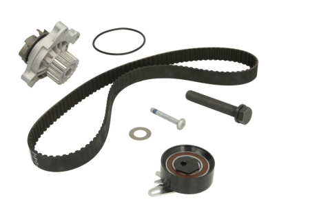 Distributie - Set distributie potrivit AUDI A6 C4; VW LT 28-35 II, LT 28-46 II, TRANSPORTER T4 2.4D/2.5D 1990-2006 (curea + intinzator + pompa apa)