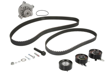 Distributie - Set distributie potrivit AUDI A6 C4; VW LT 28-35 II, LT 28-46 II, TRANSPORTER T4 2.4D/2.5D 1990-2006 (curea + intinzator + pompa apa)