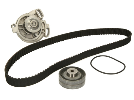 Distributie - Set distributie potrivit AUDI A6 C4; VW LT 28-46 II, TRANSPORTER T4 2.4D/2.5/2.5D 1990-2006 (curea + intinzator + pompa apa)