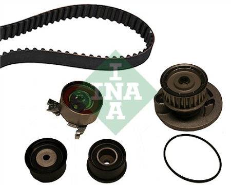 Set distributie potrivit CHEVROLET ASTRA, EPICA, EVANDA, LACETTI, NUBIRA, REZZO, ZAFIRA; DAEWOO EVANDA, LEGANZA, NUBIRA, PRINCE 1.8/1.8LPG/2.0 dupa 1992 (curea + intinzator + pompa apa) [1]