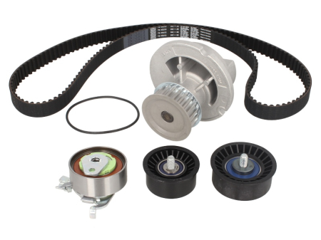 Distributie - Set distributie potrivit CHEVROLET ASTRA, VIVA; OPEL ASTRA G, ASTRA H, ASTRA H GTC, CORSA C, MERIVA A, SIGNUM, TIGRA, VECTRA B 1.6/1.8 1995-2015 (curea + intinzator + pompa apa)