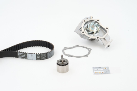 Distributie - Set distributie potrivit CHEVROLET AVEO / KALOS, MATIZ, SPARK; DAEWOO LABO, MATIZ, TICO 0.8/0.8LPG/1.2 dupa 1995 (curea + intinzator + pompa apa)