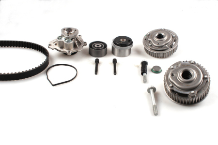 Distributie - Set distributie potrivit CHEVROLET AVEO; OPEL ASTRA J, ASTRA J GTC, INSIGNIA A, MOKKA / MOKKA X, ZAFIRA C 1.6/1.8 dupa 2008 (curea + intinzator + pompa apa)