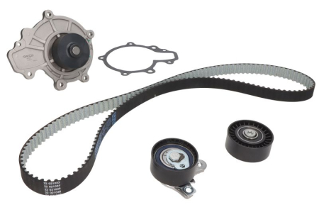 Distributie - Set distributie potrivit CHEVROLET CAPTIVA, CRUZE, EPICA, LACETTI, NUBIRA; OPEL ANTARA A 2.0D dupa 2005 (curea + intinzator + pompa apa)