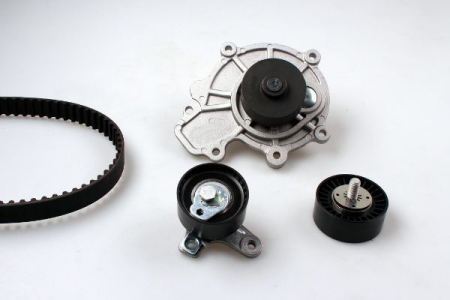 Distributie - Set distributie potrivit CHEVROLET CAPTIVA, CRUZE, EPICA, LACETTI, NUBIRA; OPEL ANTARA A 2.0D dupa 2005 (curea + intinzator + pompa apa)