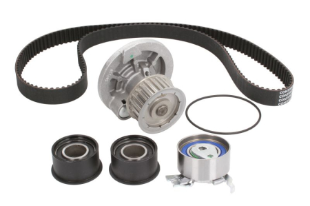 Distributie - Set distributie potrivit CHEVROLET CAPTIVA, VECTRA; DAEWOO LEGANZA; OPEL ANTARA A, FRONTERA A, FRONTERA B, OMEGA B, SINTRA, VECTRA B 2.2/2.4/2.4LPG dupa 1995 (curea + intinzator + pompa apa)