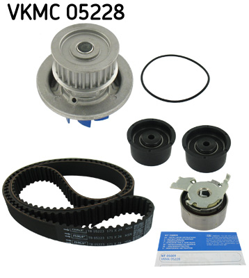 Distributie - Set distributie potrivit CHEVROLET CAPTIVA, VECTRA; DAEWOO LEGANZA; OPEL ANTARA A, FRONTERA A, FRONTERA B, OMEGA B, SINTRA, VECTRA B 2.2/2.4/2.4LPG dupa 1995 (curea + intinzator + pompa apa)