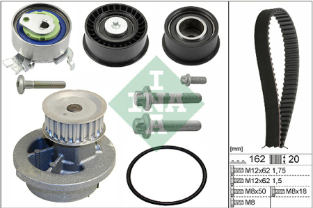 Set distributie potrivit CHEVROLET CHEVY; OPEL ASTRA G, ASTRA G CLASSIC, ASTRA G/KOMBI, ZAFIRA A 1.4-1.6CNG 1998-2009 (curea + intinzator + pompa apa) [1]