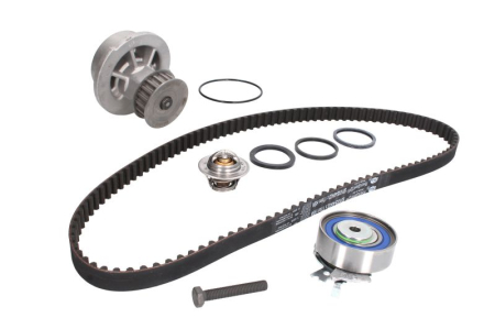 Distributie - Set distributie potrivit CHEVROLET CORSA; OPEL ASTRA F, ASTRA F CLASSIC, ASTRA F/KOMBI, ASTRA G, ASTRA G/KOMBI, COMBO/MINIVAN, CORSA A 1.2-2.0 1986-2005 (curea + intinzator + pompa apa)