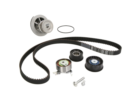Distributie - Set distributie potrivit CHEVROLET CORSA, TIGRA; OPEL ASTRA F, ASTRA F CLASSIC, ASTRA F/KOMBI, CORSA B, TIGRA, VECTRA B 1.4/1.6 1993-2005 (curea + intinzator + pompa apa)