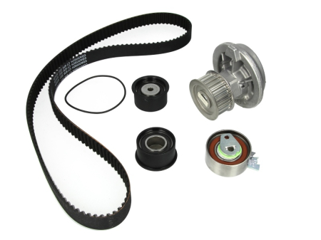 Distributie - Set distributie potrivit CHEVROLET EPICA, EVANDA, LACETTI, NUBIRA, REZZO; DAEWOO EVANDA, LACETTI, LEGANZA, NUBIRA, TACUMA / REZZO 1.7D-2.0 dupa 1991 (curea + intinzator + pompa apa)