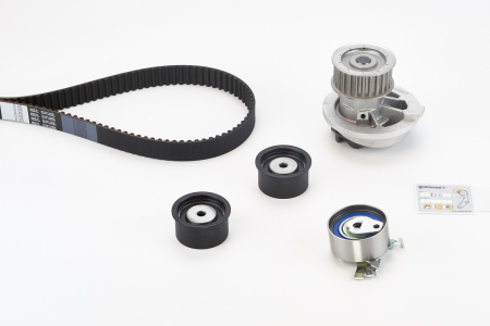 Set distributie potrivit CHEVROLET EPICA, EVANDA, LACETTI, NUBIRA, REZZO; DAEWOO EVANDA, LACETTI, LEGANZA, NUBIRA, TACUMA / REZZO 1.8/1.8LPG/2.0 dupa 1992 (curea + intinzator + pompa apa) [1]