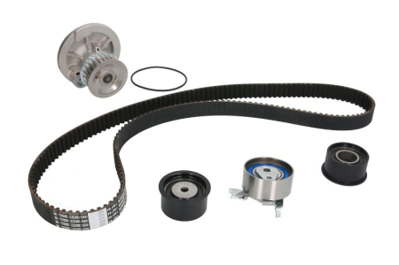 Distributie - Set distributie potrivit CHEVROLET EPICA, EVANDA, LACETTI, REZZO; DAEWOO EVANDA, LACETTI, LEGANZA, NUBIRA, TACUMA / REZZO 1.8/1.8LPG/2.0 dupa 1992 (curea + intinzator + pompa apa)
