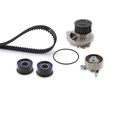 Set distributie potrivit CHEVROLET EPICA, EVANDA, LACETTI, REZZO, ZAFIRA; DAEWOO EVANDA, LACETTI, LEGANZA, NUBIRA, TACUMA / REZZO 1.8/1.8LPG/2.0 dupa 1992 (curea + intinzator + pompa apa) [1]