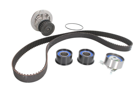 Distributie - Set distributie potrivit CHEVROLET EPICA, EVANDA, LACETTI, REZZO, ZAFIRA; DAEWOO EVANDA, LACETTI, LEGANZA, NUBIRA, TACUMA / REZZO 1.8/1.8LPG/2.0 dupa 1992 (curea + intinzator + pompa apa)