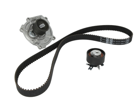 Distributie - Set distributie potrivit CHRYSLER GRAND VOYAGER V, VOYAGER V; DODGE NITRO, RAM; JEEP CHEROKEE, WRANGLER III; LANCIA VOYAGER 2.8D dupa 2004 (curea + intinzator + pompa apa)