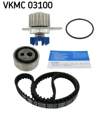 Set distributie potrivit CITROEN AX, BERLINGO, BERLINGO/MINIVAN, BX, C15, C15/MINIVAN, SAXO, ZX; PEUGEOT 106 I, 106 I/HATCHBACK 1.0-1.4 1982-2008 (curea + intinzator + pompa apa) [2]