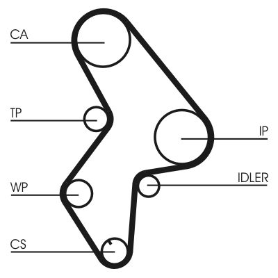 Set distributie potrivit CITROEN BERLINGO, BERLINGO/MINIVAN, EVASION, JUMPER I, JUMPY I, XANTIA, XSARA, ZX, ZX/HATCHBACK 1.7D/1.8D/1.9D 1987-2006 (curea + intinzator + pompa apa) [1]