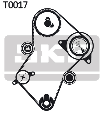 Set distributie potrivit CITROEN BERLINGO, BERLINGO/MINIVAN, EVASION, JUMPER I, JUMPY I, XANTIA, XANTIA/KOMBI, XSARA 1.7D/1.8D/1.9D 1987-2006 (curea + intinzator + pompa apa) [1]