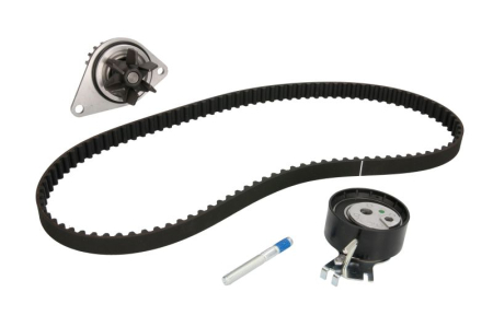 Distributie - Set distributie potrivit CITROEN BERLINGO, BERLINGO/MINIVAN, C2, C2 ENTERPRISE, C3 I, C3 II, SAXO; PEUGEOT 106 II, 206, 206+ 1.1/1.1LPG 1996-2016 (curea + intinzator + pompa apa)