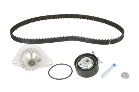 Distributie - Set distributie potrivit CITROEN BERLINGO, BERLINGO/MINIVAN, C2, C2 ENTERPRISE, C3 I, C3 II, SAXO; PEUGEOT 106 II, 206, 206+ 1.1/1.1LPG 1996-2016 (curea + intinzator + pompa apa)