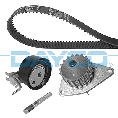 Set distributie potrivit CITROEN BERLINGO, BERLINGO/MINIVAN, C2, C2 ENTERPRISE, C3 I, C3 II, SAXO; PEUGEOT 106 II, 206, 206+ 1.1/1.1LPG 1996-2016 (curea + intinzator + pompa apa) [1]