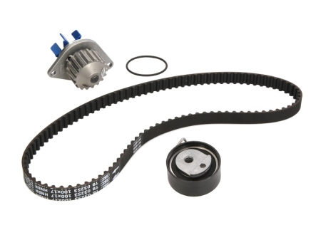 Distributie - Set distributie potrivit CITROEN BERLINGO, BERLINGO/MINIVAN, C2, C2 ENTERPRISE, C3 I, C3 II, SAXO; PEUGEOT 106 II, 206, 206+ 1.1/1.1LPG 1996-2016 (curea + intinzator + pompa apa)