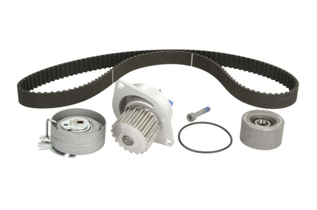 Distributie - Set distributie potrivit CITROEN BERLINGO, BERLINGO/MINIVAN, C3 I, XSARA; PEUGEOT 206, 207, 208 II, 307, PARTNER, PARTNER ORIGIN 1.6/1.6ALK/1.6LPG dupa 2000 (curea + intinzator + pompa apa)