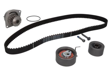 Distributie - Set distributie potrivit CITROEN BERLINGO, BERLINGO/MINIVAN, C3 I, XSARA; PEUGEOT 206, 307, PARTNER 1.6/1.6LPG dupa 2000 (curea + intinzator + pompa apa)
