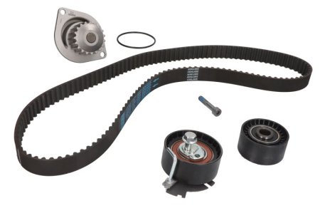 Distributie - Set distributie potrivit CITROEN BERLINGO, BERLINGO MULTISPACE, BERLINGO/MINIVAN, C2, C3 I, C3 III, C3 PLURIEL, C4, C4 I 1.6/1.6ALK/1.6LPG dupa 2000 (curea + intinzator + pompa apa)
