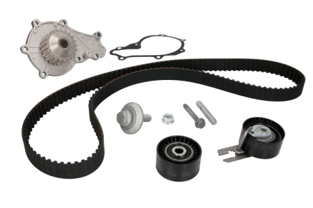 Distributie - Set distributie potrivit CITROEN C1, C2, C2 ENTERPRISE, C3 I, C3 II, C3 II/HATCHBACK, C3 PLURIEL, NEMO, NEMO/MINIVAN, XSARA; FORD FIESTA 1.4D dupa 2001 (curea + intinzator + pompa apa)