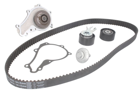 Distributie - Set distributie potrivit CITROEN C1, C2, C2 ENTERPRISE, C3 I, C3 II, C3 PLURIEL, NEMO, NEMO/MINIVAN, XSARA; FORD FIESTA V, FIESTA VI, FUSION 1.4D dupa 2001 (curea + intinzator + pompa apa)