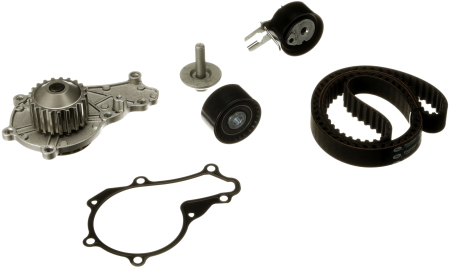 Set distributie potrivit CITROEN C1, C2, C2 ENTERPRISE, C3 I, C3 II, C3 PLURIEL, NEMO, NEMO/MINIVAN, XSARA; FORD FIESTA V, FIESTA VI, FUSION 1.4D dupa 2001 (curea + intinzator + pompa apa) [1]