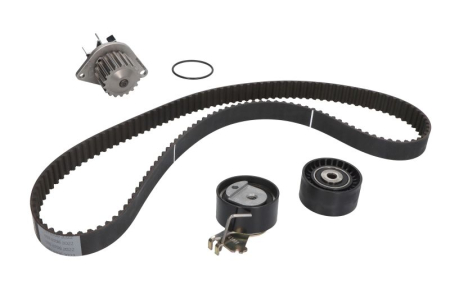 Distributie - Set distributie potrivit CITROEN C2, C3 I, C4, C4 I; PEUGEOT 1007, 206, 207, 307 1.4 dupa 2003 (curea + intinzator + pompa apa)