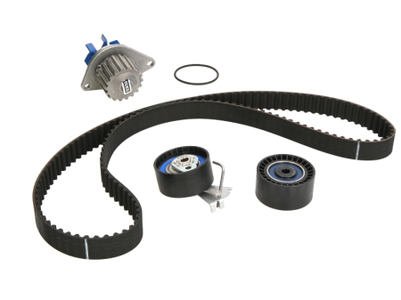 Distributie - Set distributie potrivit CITROEN C2, C3 I, C4, C4 I; PEUGEOT 1007, 206, 207, 307 1.4 dupa 2003 (curea + intinzator + pompa apa)