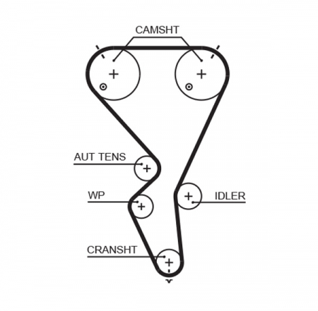 Set distributie (curea + intinzator + Pompa apa) potrivit CITROEN C2, C3 I, C4, C4 I; PEUGEOT 1007, 206, 207, 307 1.4 10.03- [3]