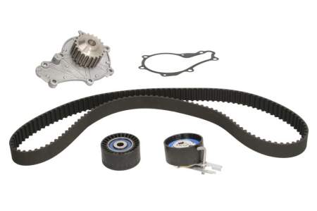 Distributie - Set distributie potrivit CITROEN C3 I, C3 II; FORD FIESTA V, FIESTA VI; MAZDA 2; SUZUKI LIANA 1.4D dupa 2001 (curea + intinzator + pompa apa)