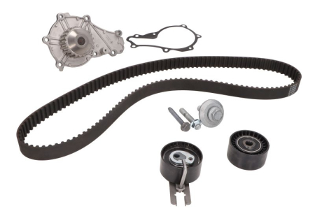 Distributie - Set distributie potrivit CITROEN C3 I, C3 II; FORD FIESTA V, FIESTA VI; MAZDA 2; SUZUKI LIANA 1.4D dupa 2001 (curea + intinzator + pompa apa)