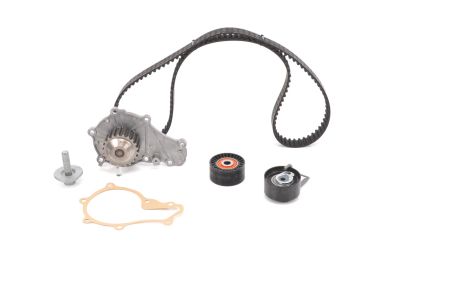 Distributie - Set distributie potrivit CITROEN C3 II, C3 II/HATCHBACK, DS3; FORD FIESTA V, FIESTA VI, KUGA II; MAZDA 2; PEUGEOT 2008 I, 206+, 207, 208 I 1.4D/1.5 dupa 2001 (curea + intinzator + pompa apa)