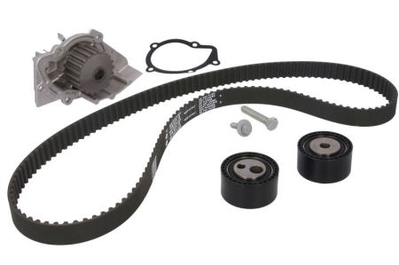 Distributie - Set distributie potrivit CITROEN C3 II, C8, EVASION, JUMPY I; FIAT SCUDO, ULYSSE; FORD FIESTA V, FIESTA VI; LANCIA PHEDRA; PEUGEOT 806 1.4D/2.0D dupa 1999 (curea + intinzator + pompa apa)