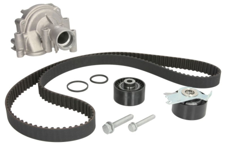 Distributie - Set distributie potrivit CITROEN C4, C4 GRAND PICASSO I, C4 I, C4 PICASSO I, C5 II, C5 III, C5 II/KOMBI, C8, JUMPY II; PEUGEOT 307, 308 1.8-2.0ALK dupa 2004 (curea + intinzator + pompa apa)