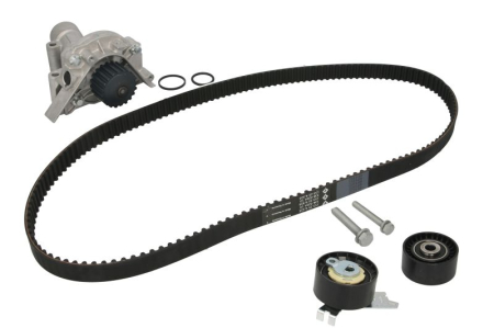 Distributie - Set distributie potrivit CITROEN C4, C4 GRAND PICASSO I, C4 I, C4 PICASSO I, C5 II, C5 III, C5 II/KOMBI, C8, JUMPY II; PEUGEOT 307, 308 1.8-2.0ALK dupa 2004 (curea + intinzator + pompa apa)