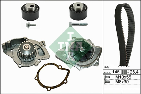 Set distributie potrivit CITROEN C5 I, C8; FIAT ULYSSE; LANCIA PHEDRA; PEUGEOT 406, 607, 807; SUZUKI GRAND VITARA I 2.0D/2.2D dupa 2000 (curea + intinzator + pompa apa) [1]