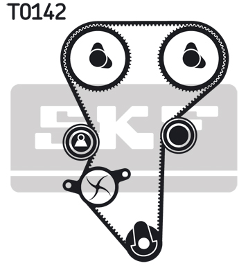 Set distributie potrivit CITROEN EVASION, XANTIA, XM, XSARA, ZX; FIAT ULYSSE; LANCIA ZETA; PEUGEOT 306, 406, 605, 806 1.8/2.0 1993-2005 (curea + intinzator + pompa apa) [1]