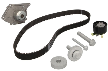 Distributie - Set distributie potrivit DACIA DOKKER, DOKKER/MINIVAN, DUSTER, DUSTER/SUV, LOGAN, LOGAN EXPRESS, LOGAN II, LOGAN MCV, LOGAN MCV II 1.5/1.5D/1.6 dupa 2001 (curea + intinzator + pompa apa)